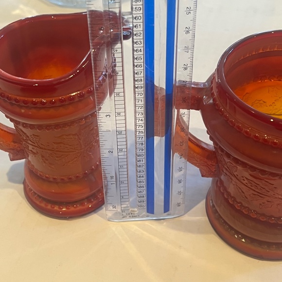 Antique slag glass cream and sugar set - Picture 1 of 3